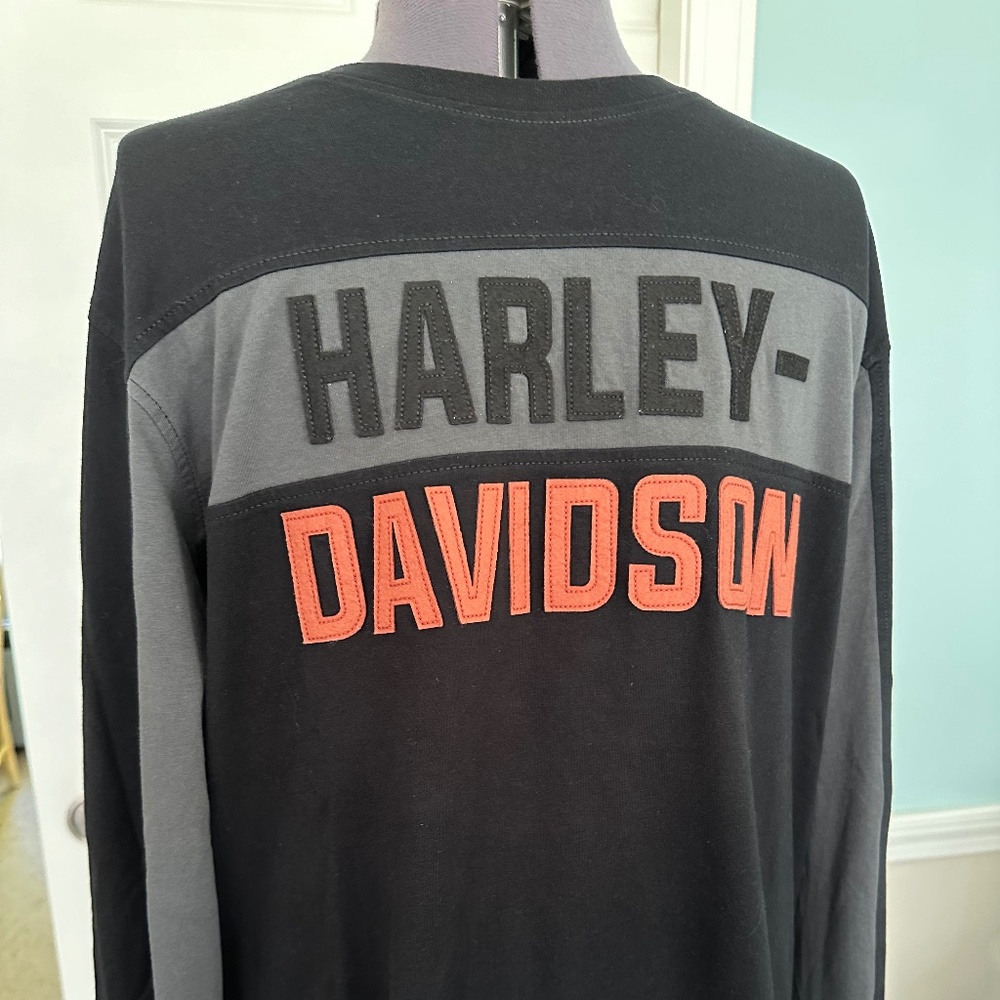 Harley-Davidson Mens L Copper Block longsleeve Tee